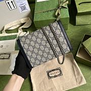 Bagsaaa Gucci Dionysus Chain Wallet Beige and blue GG Supreme canvas - 4