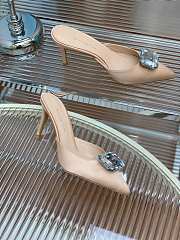 	 Bagsaaa Gianvito Rossi Jaipur 85mm satin beige pumps - 4