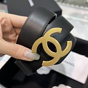 Bagsaaa Chanel Black Leather and Gold Metal 3cm - 3