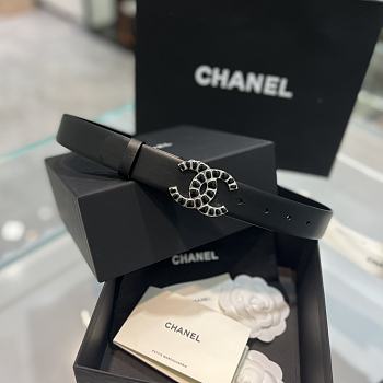 Bagsaaa Chanel Black Stone Belt 3cm