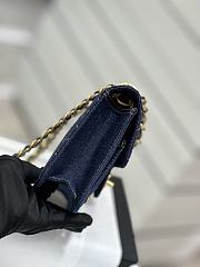 Bagsaaa Chanel Flap Denim Blue Bag - 19x14x5cm - 4