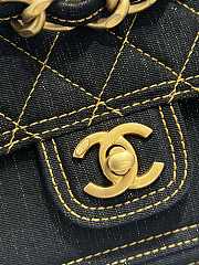 	 Bagsaaa Chanel Flap Denim Black Bag - 19x14x5cm - 3