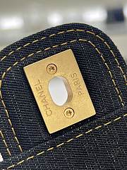 	 Bagsaaa Chanel Flap Denim Black Bag - 19x14x5cm - 4