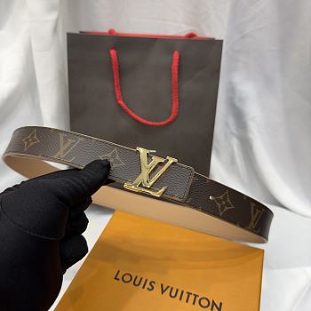 Bagsaaa Louis Vuitton Initiales 30mm Reversible Belt Marron M0363W