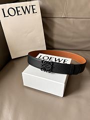 Bagsaaa Loewe Anagram reversible leather belt 4cm - 3
