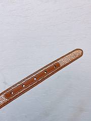 Bagsaaa Celine Triomphe Brown Silver Belt 2.5cm - 3