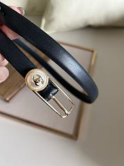 Bagsaaa Chanel One Pearl Black Belt 1.5cm - 5