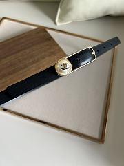 Bagsaaa Chanel One Pearl Black Belt 1.5cm - 3