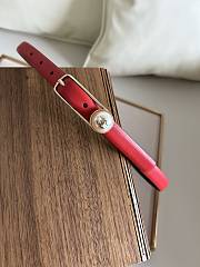 	 Bagsaaa Chanel One Pearl Red Belt 1.5cm - 5