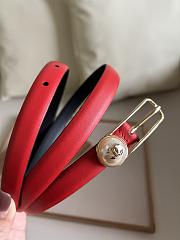 	 Bagsaaa Chanel One Pearl Red Belt 1.5cm - 6
