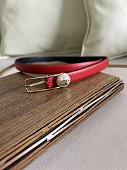 	 Bagsaaa Chanel One Pearl Red Belt 1.5cm - 3