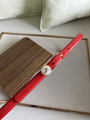	 Bagsaaa Chanel One Pearl Red Belt 1.5cm - 2