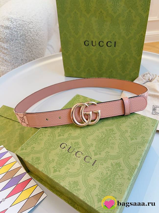 	 Bagsaaa Gucci Pink Belt 3cm - 1
