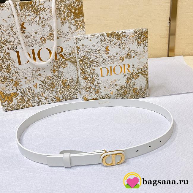 Bagsaaa Dior Montaigne CD White Belt 2cm - 1