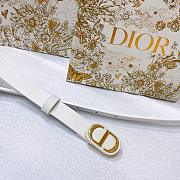 Bagsaaa Dior Montaigne CD White Belt 2cm - 2