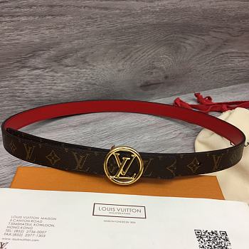 	 Bagsaaa Louis Vuitton LV Circle 35mm Reversible Red