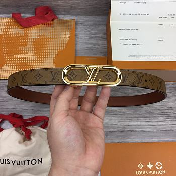 	 Bagsaaa Louis Vuitton Monogram Brown Belt 2.5cm