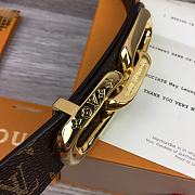 	 Bagsaaa Louis Vuitton Chain Monogram Black Belt 2.5cm - 6