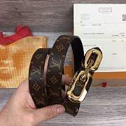 	 Bagsaaa Louis Vuitton Chain Monogram Black Belt 2.5cm - 5