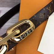	 Bagsaaa Louis Vuitton Chain Monogram Black Belt 2.5cm - 2