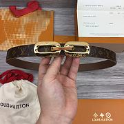 	 Bagsaaa Louis Vuitton Chain Monogram Brown Belt 2.5cm - 1