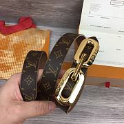	 Bagsaaa Louis Vuitton Chain Monogram Brown Belt 2.5cm - 4