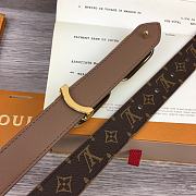 	 Bagsaaa Louis Vuitton Chain Monogram Brown Belt 2.5cm - 3