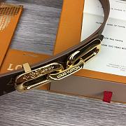 	 Bagsaaa Louis Vuitton Chain Monogram Brown Belt 2.5cm - 2