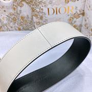 Bagsaaa Dior CD Montaigne White Belt 4.5cm - 2