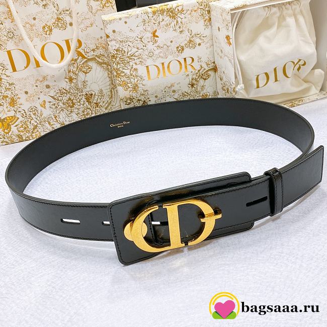 	 Bagsaaa Dior CD Montaigne Black Belt 4.5cm - 1