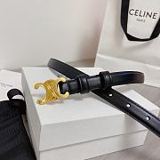 BAGSAAA CELINE SMALL TRIOMPHE BELT IN TAURILLON LEATHER BLACK 1.8CM - 4