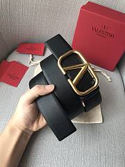 Bagsaaa Valentino VLogo Signature reversible belt black 4cm - 2