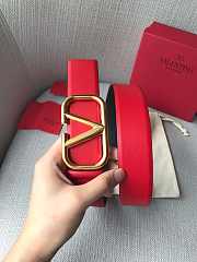 	 Bagsaaa Valentino VLogo Signature reversible belt red 4cm - 5