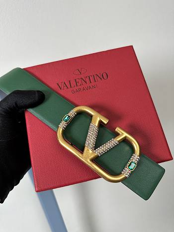 	 Bagsaaa Valentino Garavani VLogo Signature Green/Blue 4cm