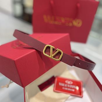 	 Bagsaaa Valentino VLogo Signature reversible belt burgundy 2cm