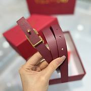 	 Bagsaaa Valentino VLogo Signature reversible belt burgundy 2cm - 4