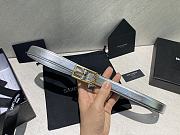 Bagsaaa YSL Cassandra Belt Silver 2cm - 1