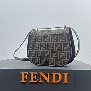 Bagsaaa Fendi Cmon Brown FF jacquard fabric and leather bag - 25x20x7cm - 6
