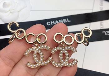Bagsaaa Chanel Coco Gold Earrings 