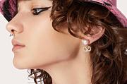 Bagsaaa Valentino Vlogo Teardrop Gold Crystal Earrings - 6
