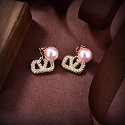 Bagsaaa Valentino Vlogo Teardrop Gold Crystal Earrings - 2