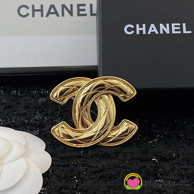 Bagsaaa Chanel Sall Gold Brooch - 1