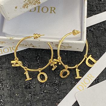 Bagsaaa Dior Hoop Gold Earrings