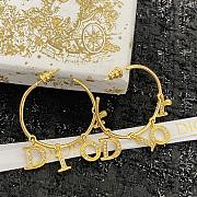 Bagsaaa Dior Hoop Gold Earrings - 4