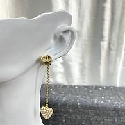 Bagsaaa Dior Heart Drop Gold Earrings - 6