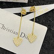 Bagsaaa Dior Heart Drop Gold Earrings - 4