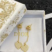 Bagsaaa Dior Heart Drop Gold Earrings - 3
