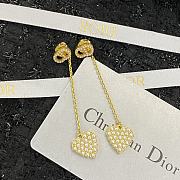 Bagsaaa Dior Heart Drop Gold Earrings - 2