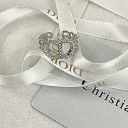 Bagsaaa Dior Crystal Silver Ring  - 5