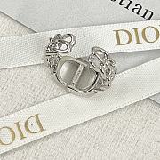 Bagsaaa Dior Crystal Silver Ring  - 2